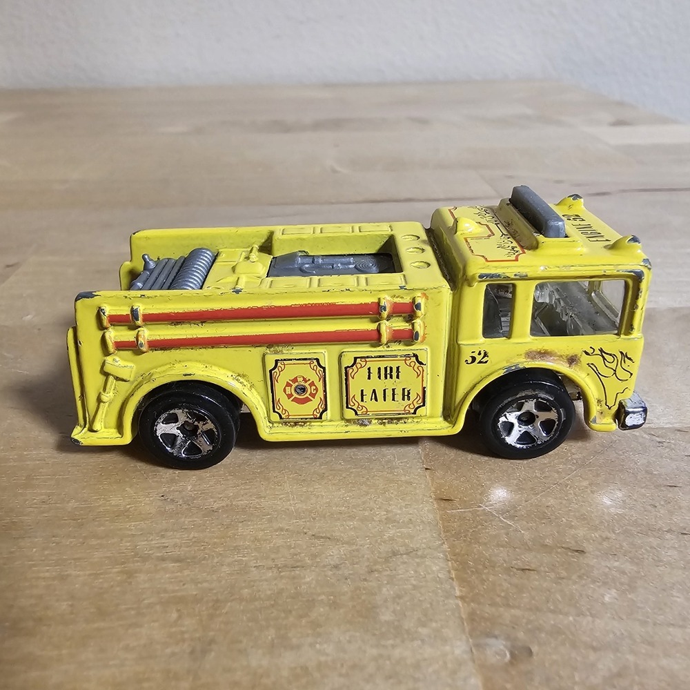 Vintage Hot Wheels 1976 Mattel‎ Fire Eater Fire Truck Yellow Rare Original Old - Picture 4 of 8